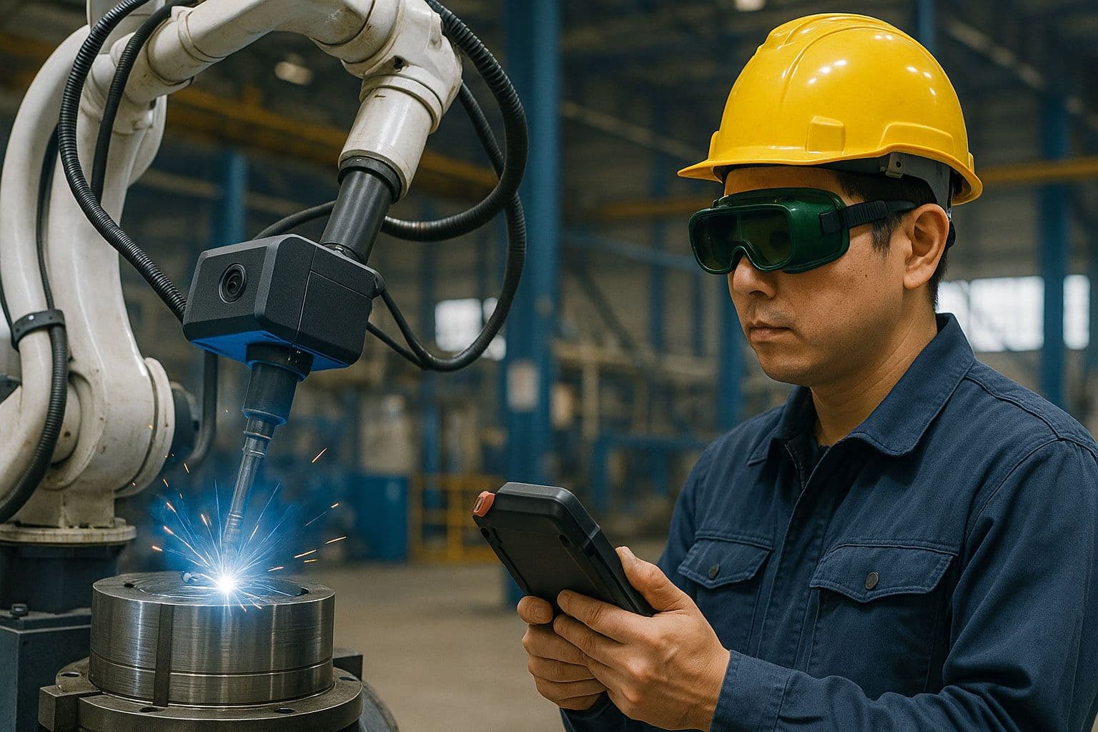 AI活用で溶接工程を自動化する3Dスキャナーロボット